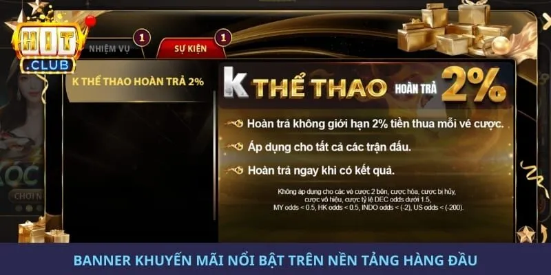 Banner khuyến mãi nổi bật trên nền tảng hàng đầu