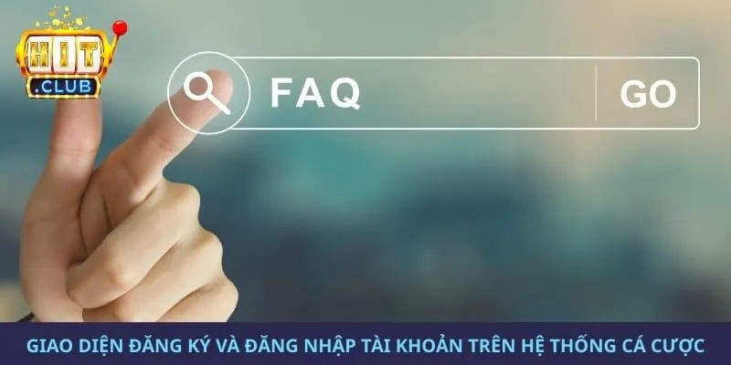 Giao diện đăng ký và đăng nhập tài khoản trên hệ thống cá cược